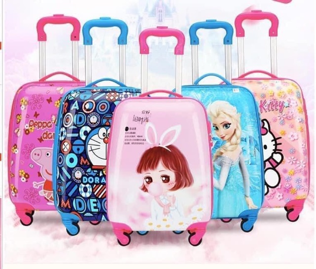 Vali cho bé size 18 inch thế hệ mới 2020 nhiều mẫu in 2 mặt