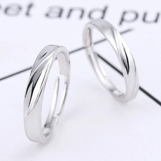 Nhẫn đôi tình yêu bạc 925 đơn giản, tinh tế, lãng mạng cho các cặp đôi yêu nhau mãi mãi