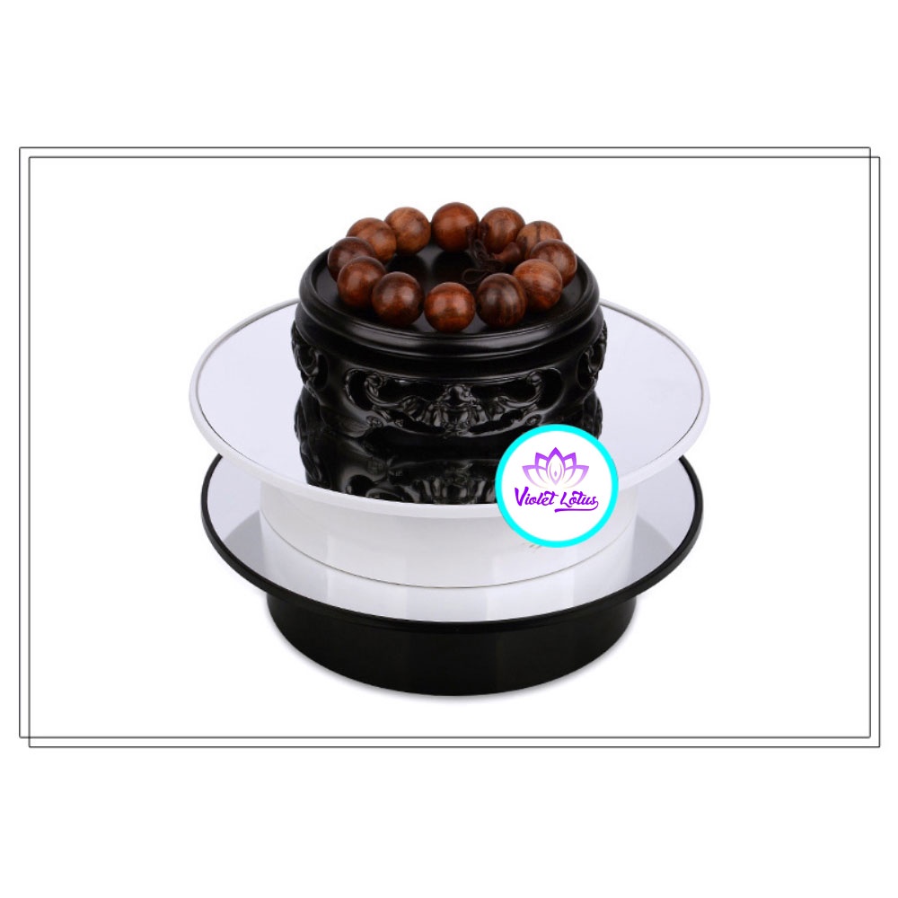 Bàn xoay Đế xoay trưng bày sản phẩm xoay 360 độ trái phải size 20cm sạc pin pin tiểu điện 220v
