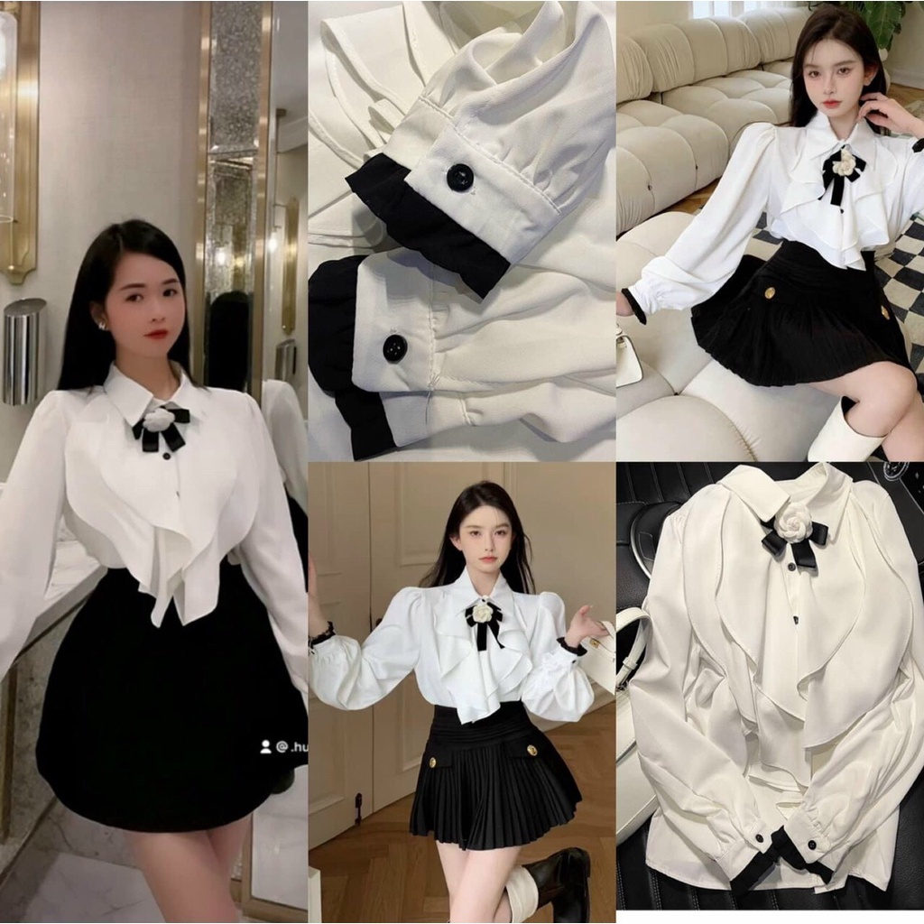 Áo sơ mi nữ tiểu thư, sơ mi công sở mẫu mới chất đẹp mặc cực xinh, đi làm, đi chơi | BigBuy360 - bigbuy360.vn