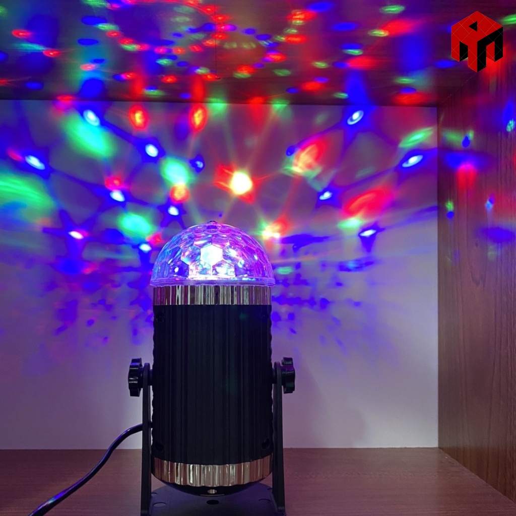 🔴Đang Sale ||  Đèn Led 7 Màu Hình Trụ Đổi Màu Theo Nhạc Chính Hãng - Đèn Led Trang Trí Sinh Nhật Vũ Trường Xoay.