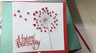 Thiệp quilling chúc mừng 