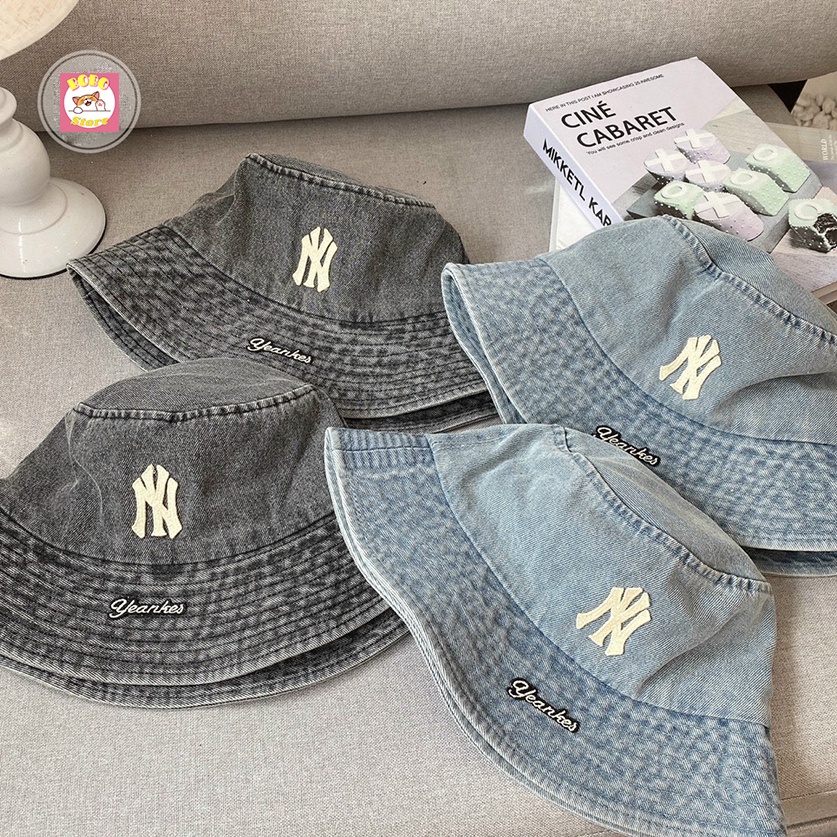 Mũ bucket NY bò Unisex logo nổi bật thiết kế đơn giản trẻ trung