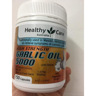 Tinh dầu tỏi hãng Healthy care hộp 150 viên