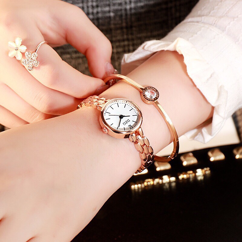 Đồng hồ thời trang nữ DZG S4 dây kim loại siêu đẹp L312