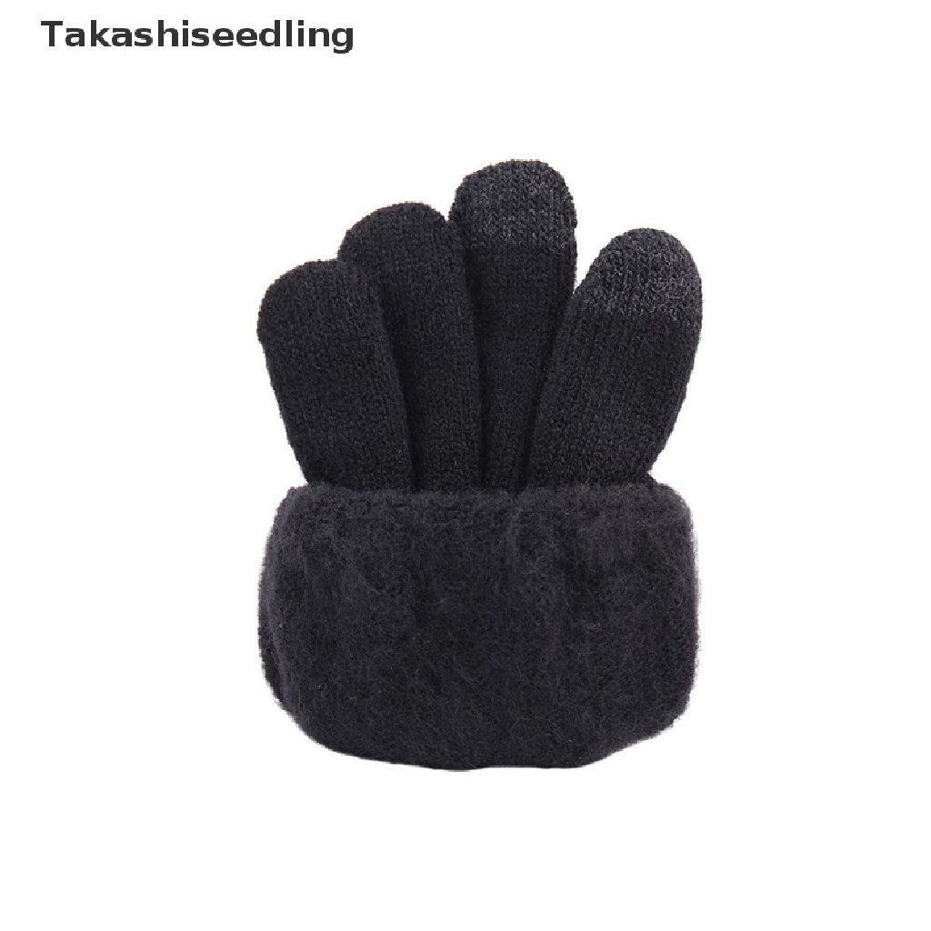 Găng Tay Dệt Kim Lót Nhung Giữ Ấm Có Thể Chạm Màn Hình Cảm Ứng Thời Trang Unisex