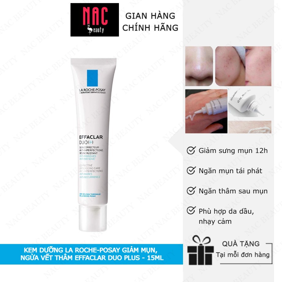 Kem Dưỡng La Roche-Posay Giảm Mụn, Ngừa Vết Thâm  Effaclar Duo Plus 15ml