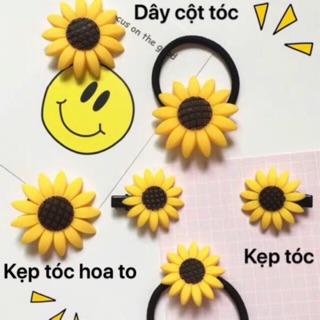 Dây cột tóc / Kẹp tóc hoa hướng dương cực xinh