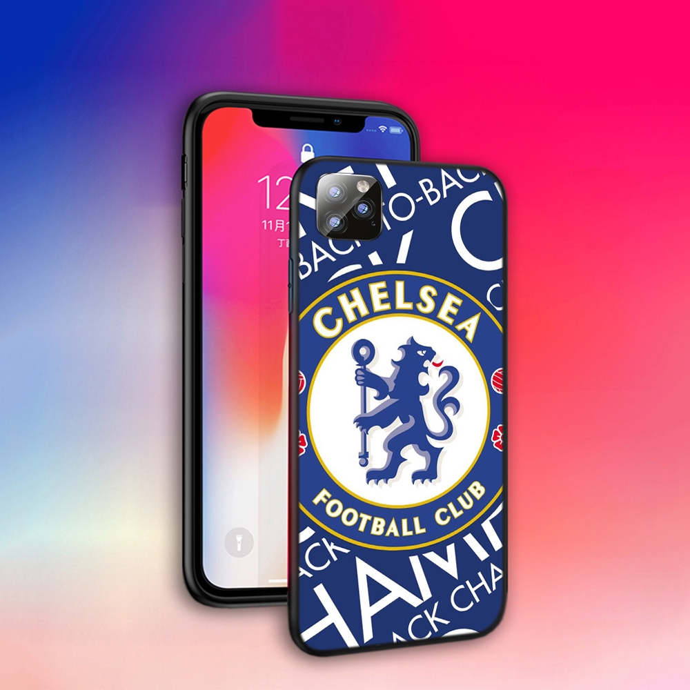Ốp điện thoại mềm in họa tiết câu lạc bộ bóng đá Chelsea Q16 cho iPhone 6 6s 7 8 Plus X XR Xs 11 Pro Max SE 2020