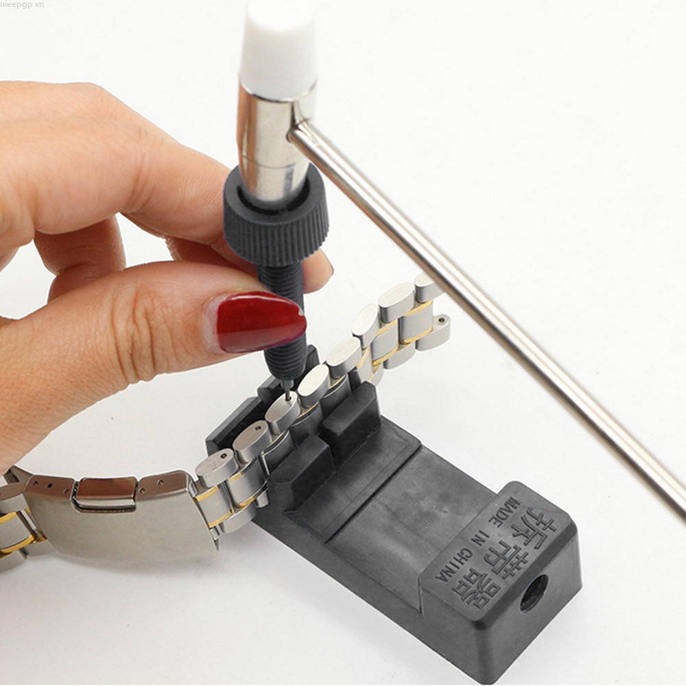 Uieepgp 11pcs/set Watch Link Band Slit Strap Bracelet Chain Pin Remover Repair Tool Kit