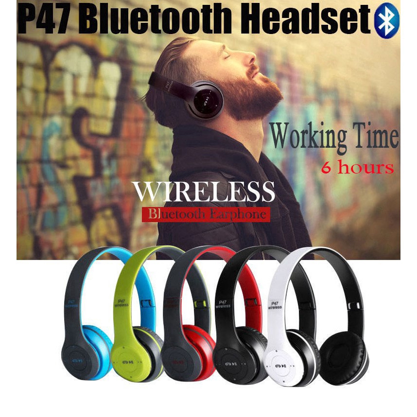 Tai nghe chụp tai không dây kết nối Bluetooth 5.0 P47 | BigBuy360 - bigbuy360.vn