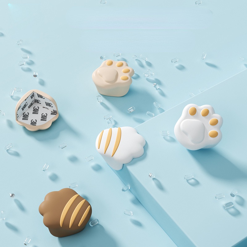 Miếng Bọc Góc Bàn Dày Dặn Chống Va Chạm Hình Chân Mèo Dễ Thương