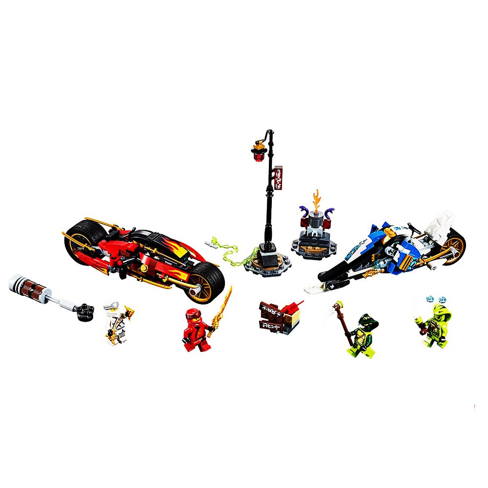 Đồ chơi xếp hình lắp ráp ninjago siêu xe Kai và Zane Lemoshop , đồ chơi trẻ em bằng nhựa ABS gồm 376 chi tiết 21161