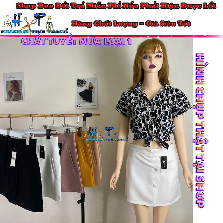 Chân váy chữ A dáng ngắn đính nút cực xinh có quần trong mẫu túi xéo sang chảnh mẫu mới hót 2020-HÀNG CÓ SẴN | BigBuy360 - bigbuy360.vn