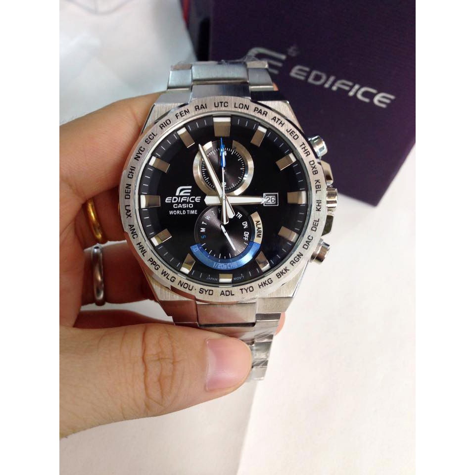 Đồng Hồ Nam Casio Edifice EFR-542DB-1AVUDF Dây Kim Loại - Nền Mặt Đen Nam Tính