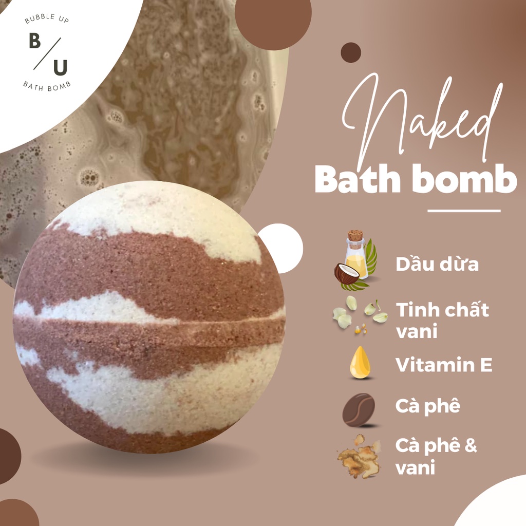 NAKED Bath bomb / Viên sủi / Viên thả bồn tắm