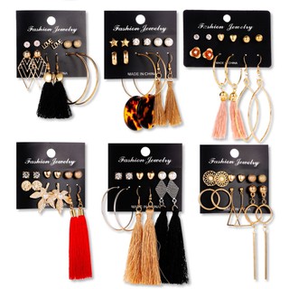 Set khuyên tai boho thổ cẩm