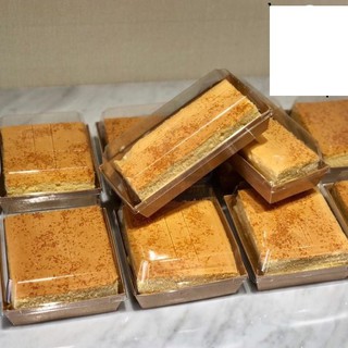 50 Hộp giấy Kraft E1985 đựng bánh – Hộp giấy kraft chữ nhật nắp nhựa trong