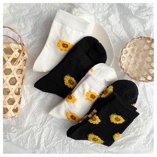 Tất Daisy Hoa Cúc Vàng Cổ Cao