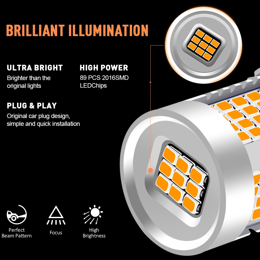 (1 cái) Đèn LED Không Lỗi Đèn LED 89 SMD Bóng đèn Phanh Xe Hơi 12V-24V 1156 3157 7440 T20 BA15S BAU15S BAY15D Chống nháy