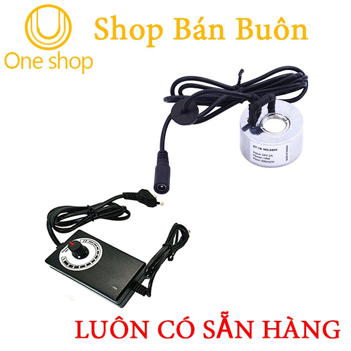 Combo Phun Sương GT18 Không Led và Nguồn Điều Chỉnh Điện Áp 9-24V 1A ( Điều chỉnh lượng sương )