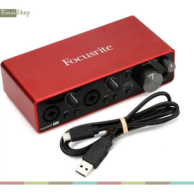 Focusrite Scarlett 2i2 (Gen3) - Sound Card Thu Âm 2in, 2 Out, Phần Mềm Pro Pro Tools