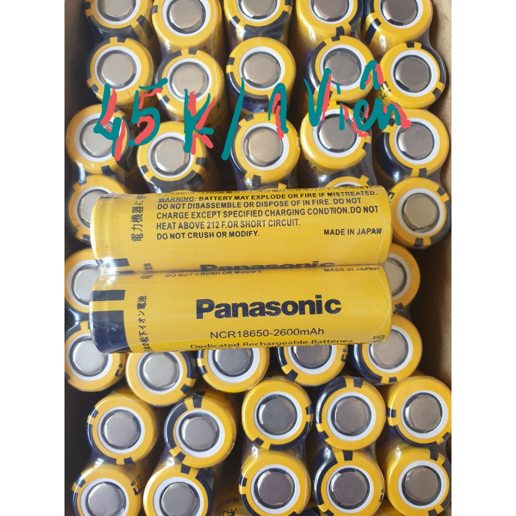 Pin 18650 Panasonic 4.2V 2600mAh 5C 10A 18.0Wh