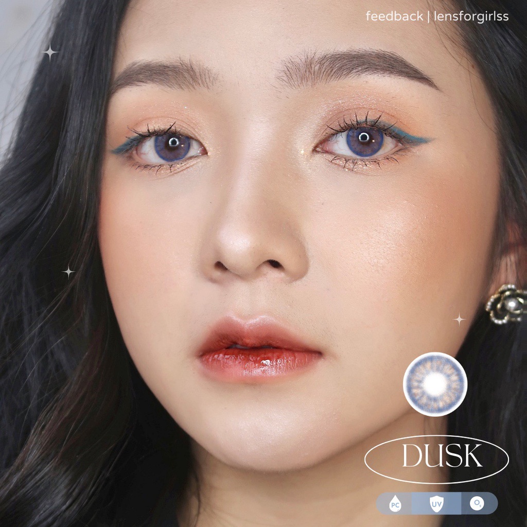 Kính Áp Tròng xanh coban CLOUD DUSK dành cho mắt nhạy cảm - Pc Hydrogel | Hạn sử dụng 6 tháng | Lens cận
