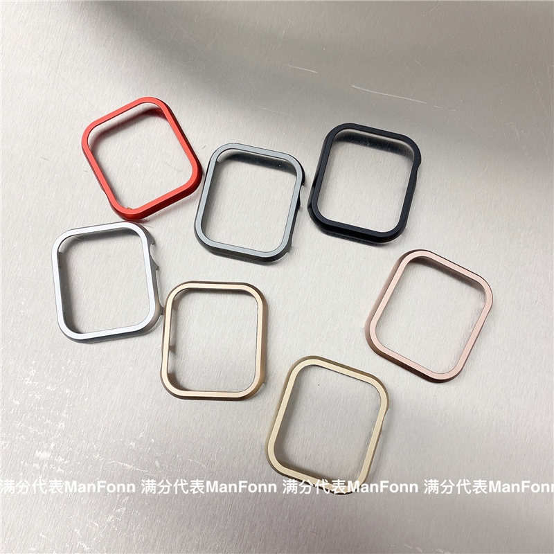 Ốp bảo vệ mặt đồng hồ bằng kim loại cứng dành cho Apple iWatch 40mm 44mm Series SE 6 5 4 3 2 1 38mm 42mm