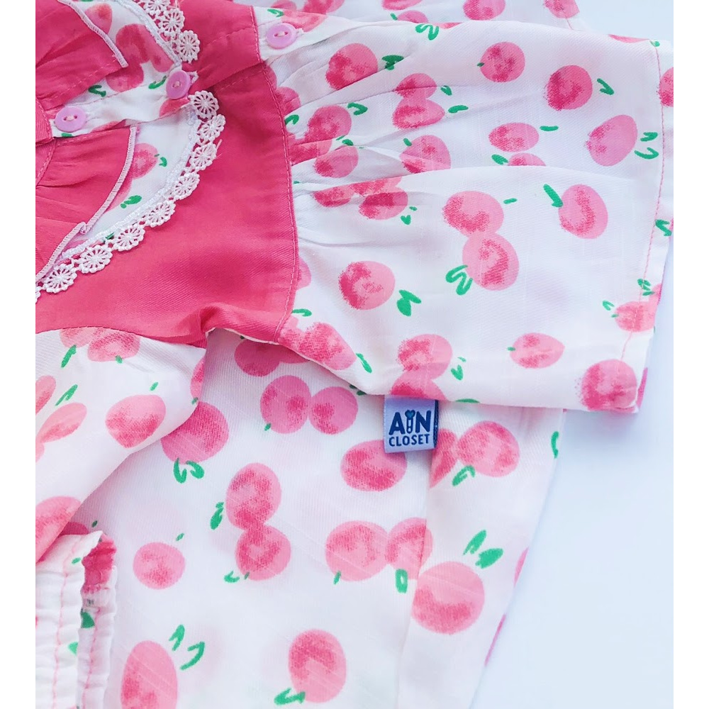 [Mã FARSBR241 giảm 15k đơn 0đ] Bộ quần áo dài họa tiết Quả hồng - AICDBGIEAZKS - AIN Closet
