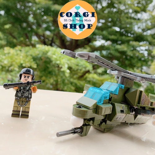 Lego Robot Phi Cơ Chiến Đấu Từ 4 Máy Bay, Chất Liệu Nhựa ABS, Kích Thước 24x19x19cm