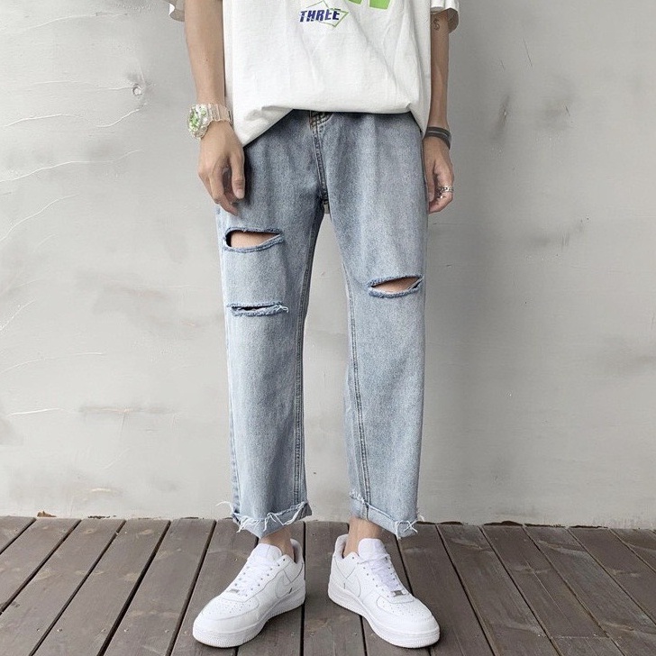 Quần baggy jean nam nữ - Form rộng - Giá rẻ - Kèm ảnh thật - Cam kết đổi trả free với hàng lỗi-N20