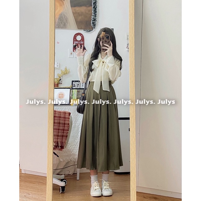 Chân váy vitex xếp ly to dáng dài (ảnh thật shop chụp kèm video) | BigBuy360 - bigbuy360.vn