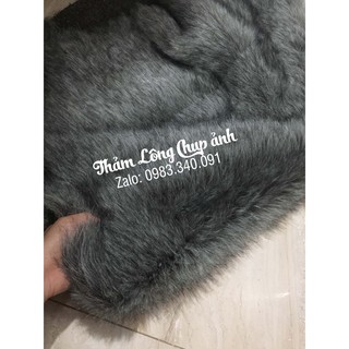 Thảm lông xám chuột Mới - 1m x 1m6
