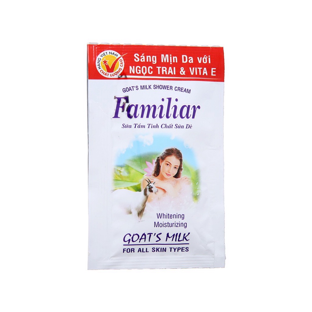 Combo 2 gói sữa tắm Familiar trắng da hai mùi khác nhau.