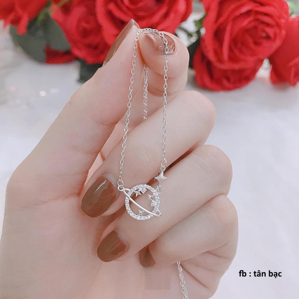 vòng cổ nữ trăng sao , bạc ta nguyên chất , dày dặn , chắc chắn