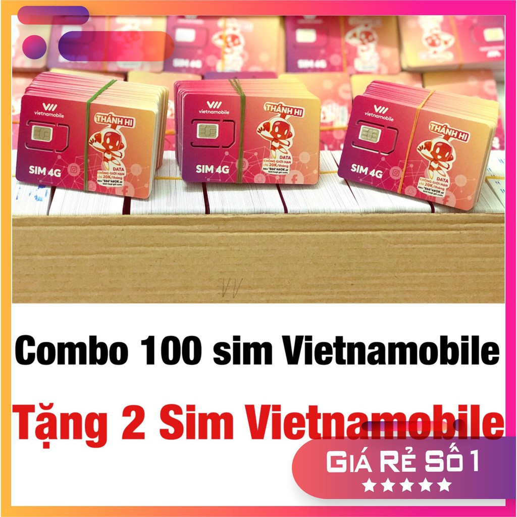 [Mua Combo 100 sim TẶNG 2 sim] SIm Vietnamobile nghe gọi nhận mã hạn chờ 3 tháng