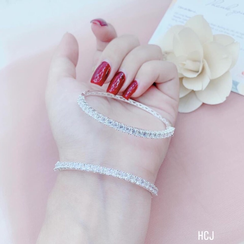 Vòng tay full đá cho nữ hot trend- chuẩn bạc ta