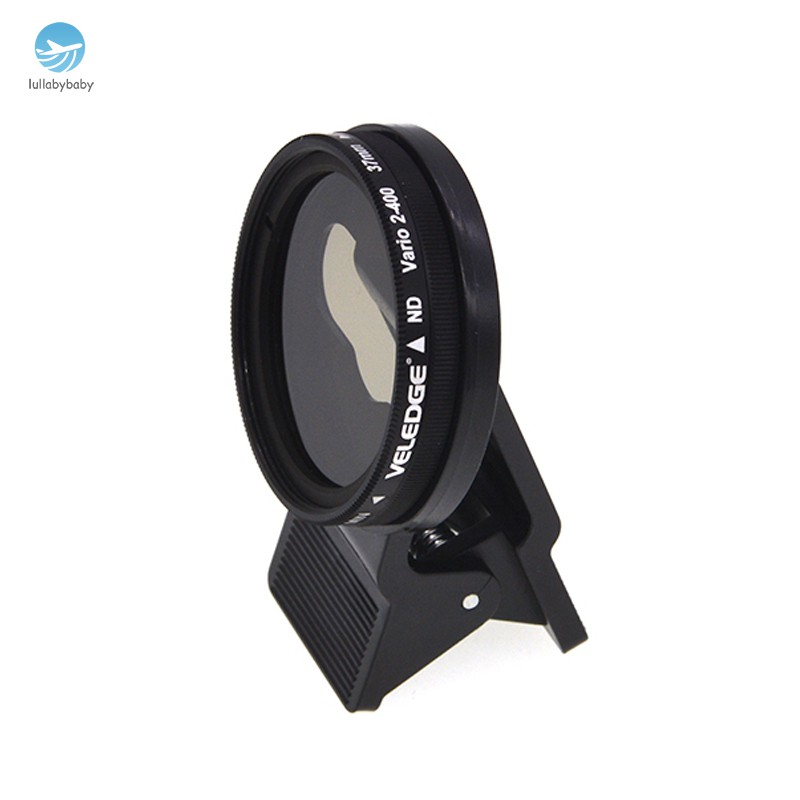 Adjustable 37mm Neutral Density Clips-on ND2-ND400 Phone Camera Filter Lens for Smartphone