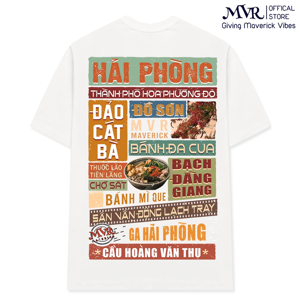 Áo Thun Người Hải Phòng 63 tỉnh thành Form Unisex phông ao cặp gia đình hai phong fact under genZ localbrand MVR BB8013