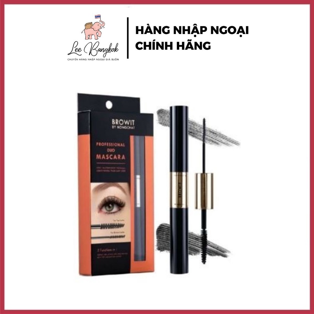 Mascara 2 Đầu Browit By Nonchat Professional Duo Mascara 4 + 4g SEXY BLACK Chống Nước - Giúp Mi Tự Nhiên