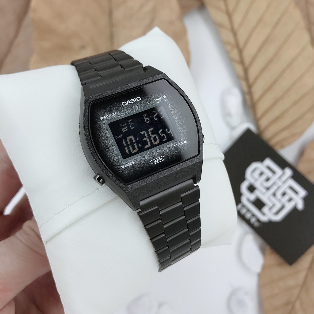 Đồng hồ nữ Casio B640 / B640WBG-1B dây thép chính hãng, chống nước 50m