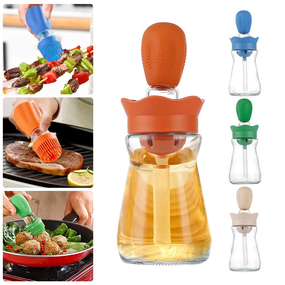 Chai Silicone Đựng Dầu Kèm Cọ Quét Nướng Bbq Tiện Dụng