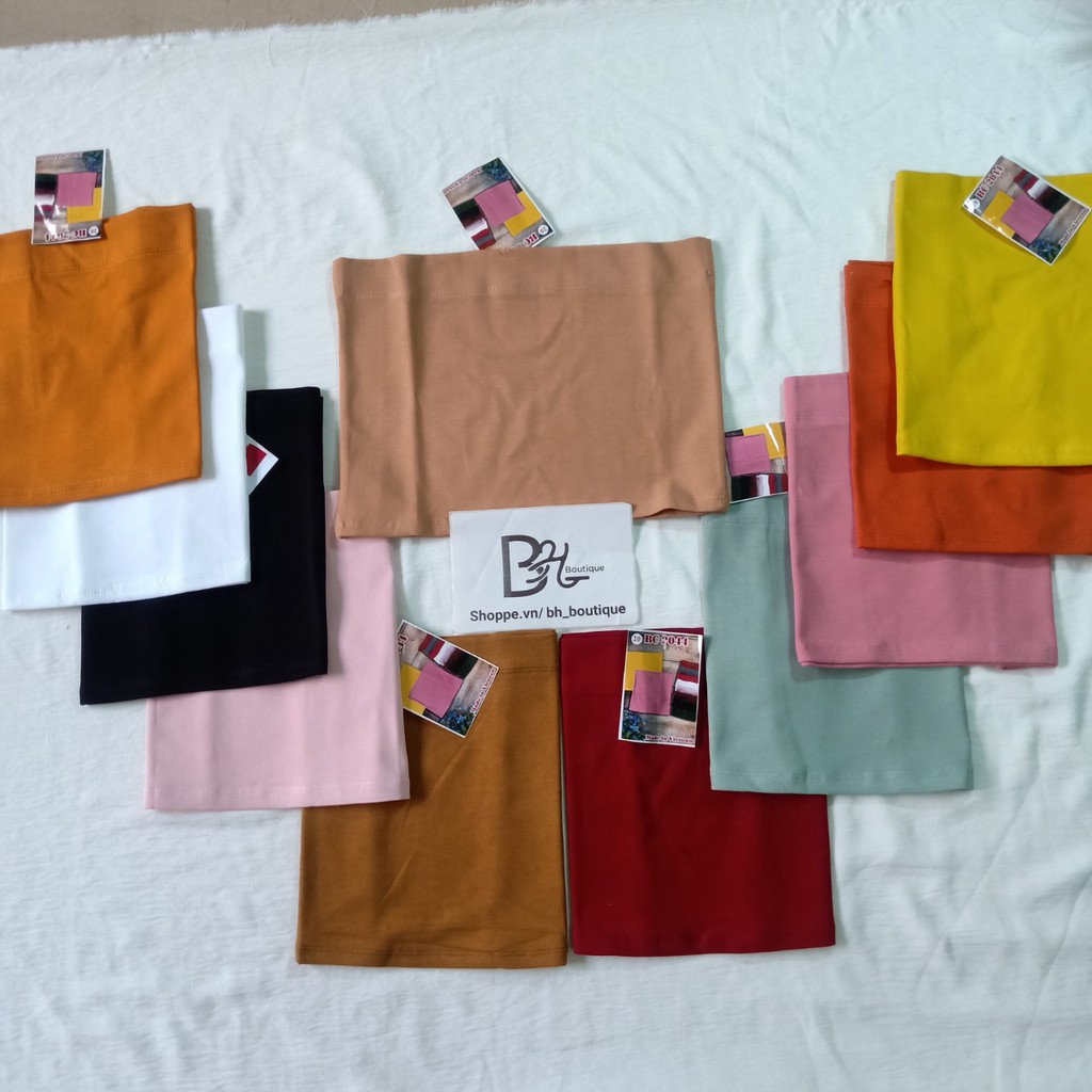 Áo quây ngực, áo ống trơn không đệm Croptop vải thun cotton đẹp mịn nhiều màu sắc