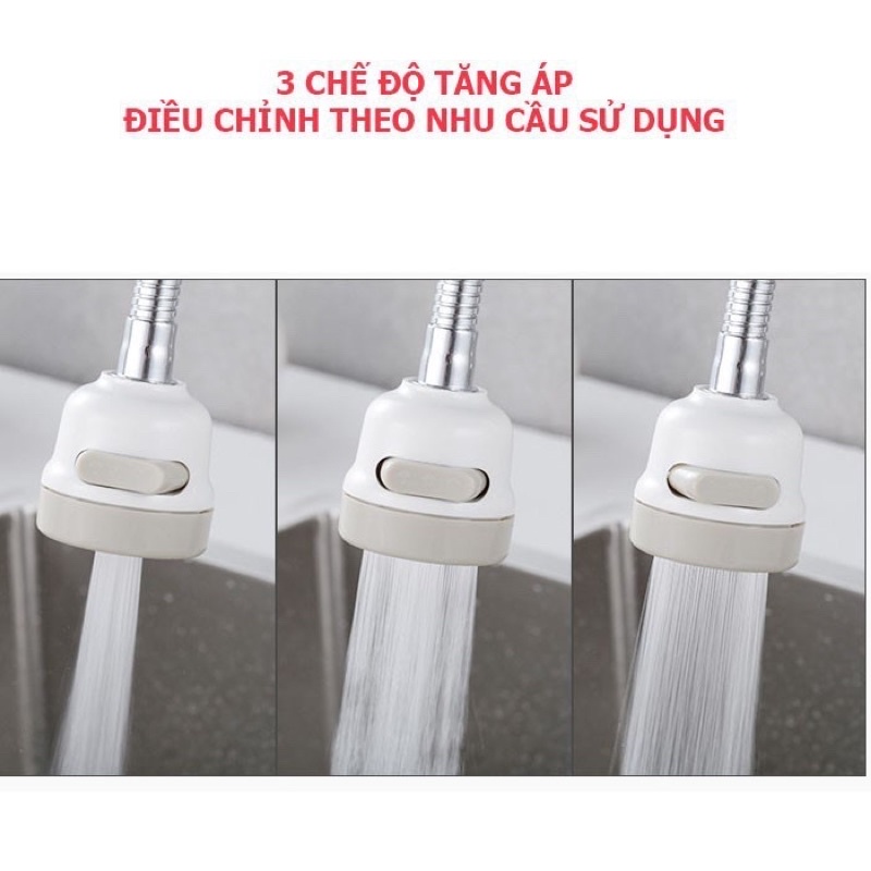 đầu vòi xịt nước tăng áp cho bồn rửa chén có dây dài