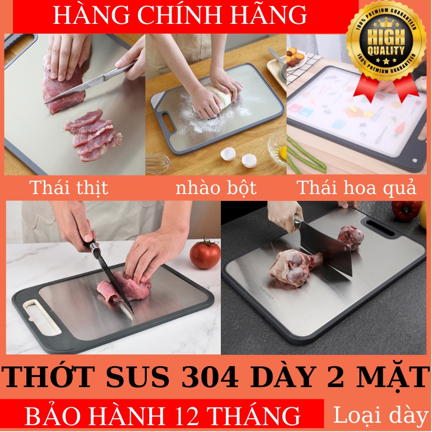 Thớt inox 304 dày 2 mặt SIZE lớn