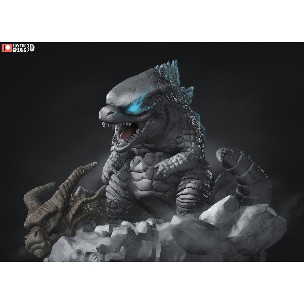 File in 3D Chibi Kong vs Godzilla