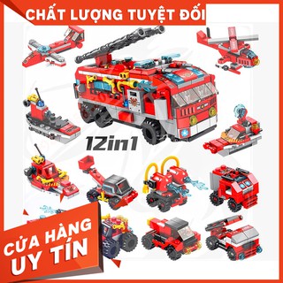 [ Hàng Có Sẵn ]Lego Panlos 633016 Lắp Ráp Xe Cứu Hỏa 12 in 1 - City Fire Truck ( 561 Mảnh )...