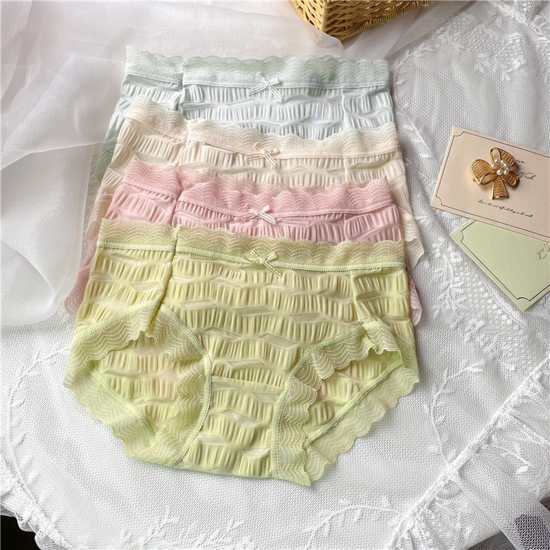 Quần lót nữ đúc su LYMIA nhún 2 lớp siêu mềm mịn thông hơi thoáng khí tone màu pastel cao cấp 676