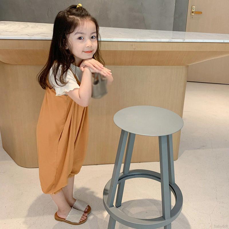 Bộ Áo Liền Quần In Hoa Dễ Thương Thời Trang Mùa Hè Cho Bé Gái 3-8 Tuổi